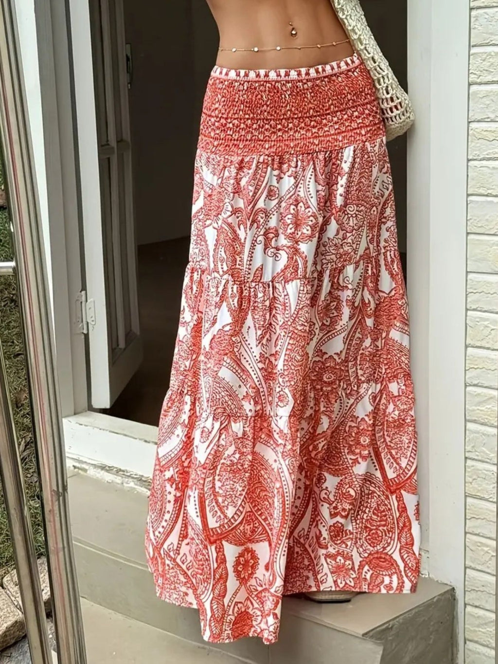 Paisley Print Maxi Skirt (8)