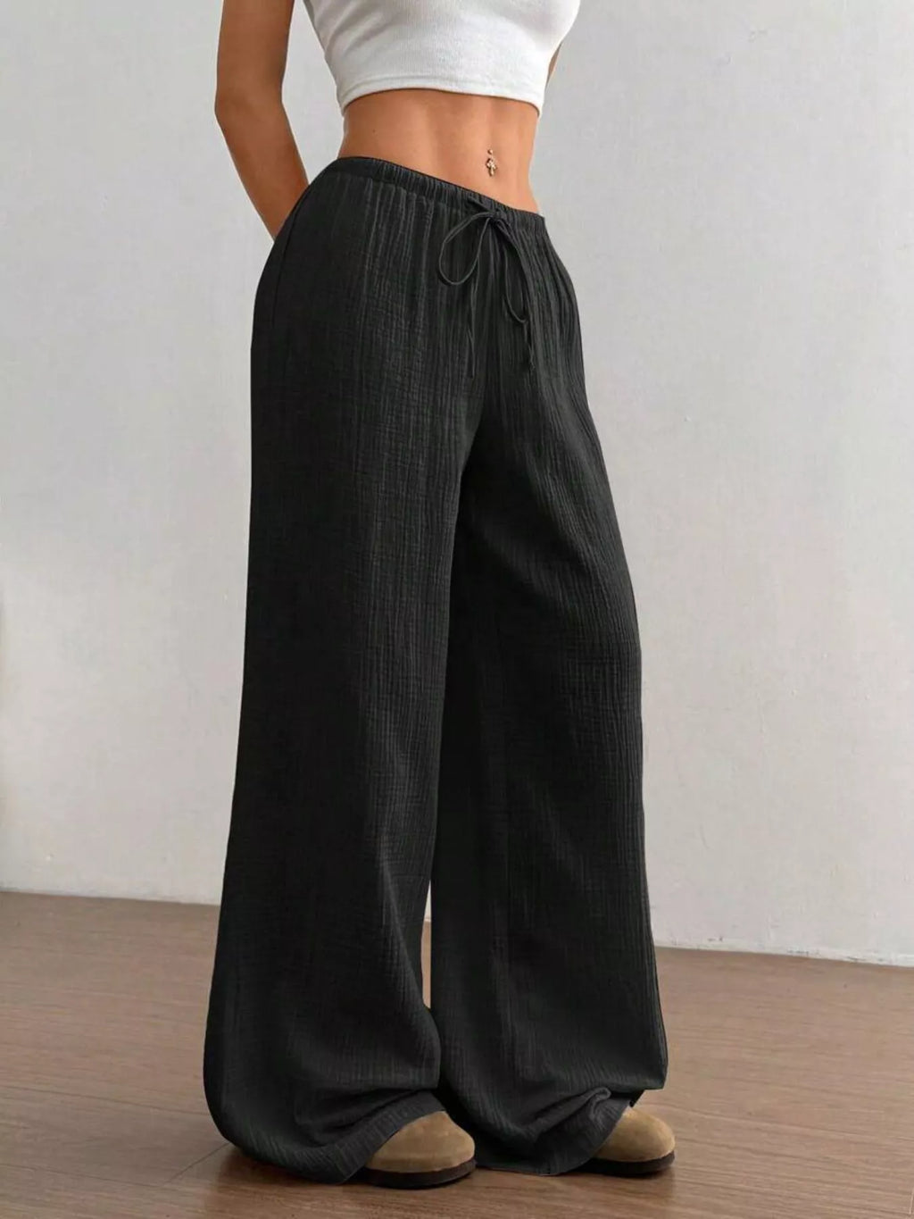 Wide-leg Drawstring Pants (24)
