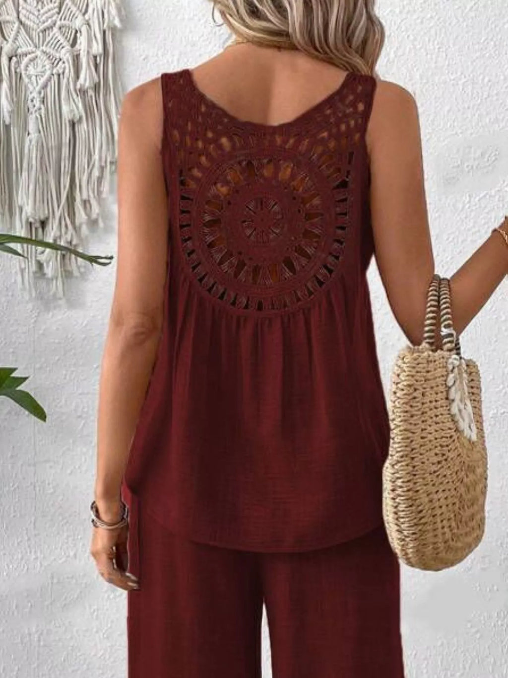 Round Neck Tank Pants Set (16)