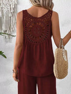 Round Neck Tank Pants Set (16)