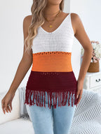 Block Fringe Hem Knit Cami (10)