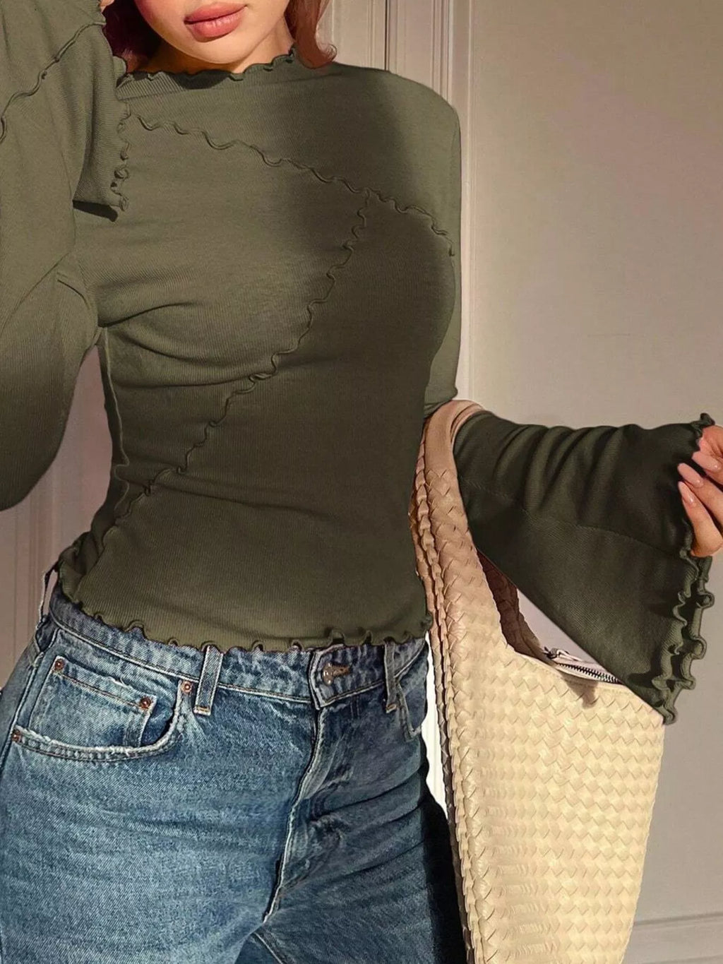 Lettuce Edge Flare Sleeve Top (8)