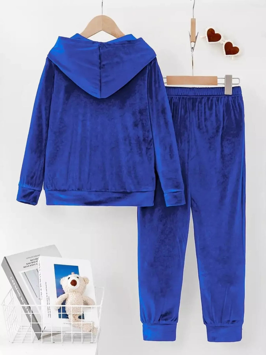 Full Size Velvet Hoodie Pants Set Plus (7)