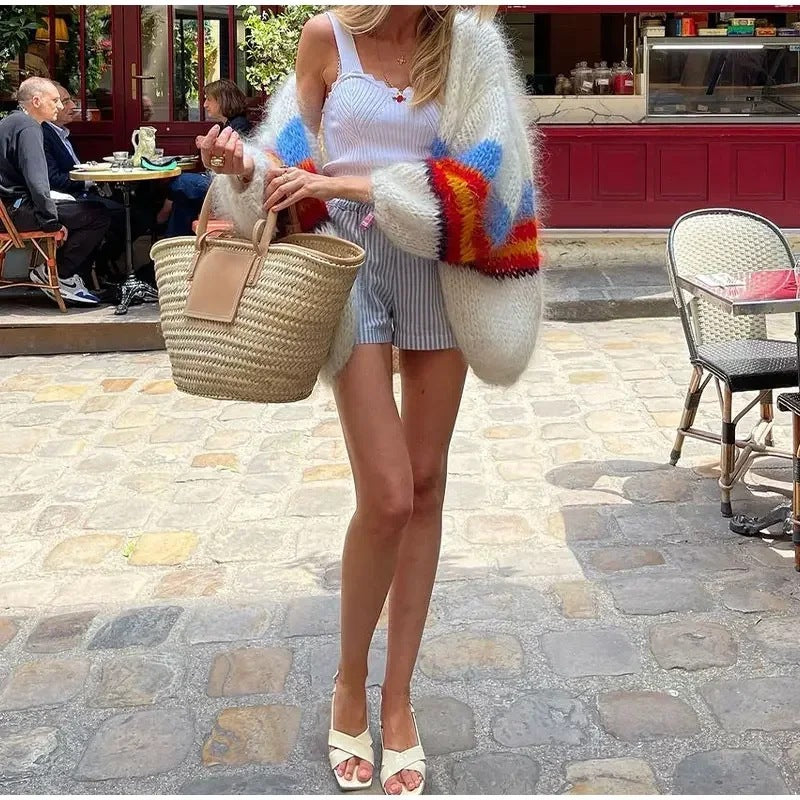 Striped Wool Cardigan Jacket photo 4