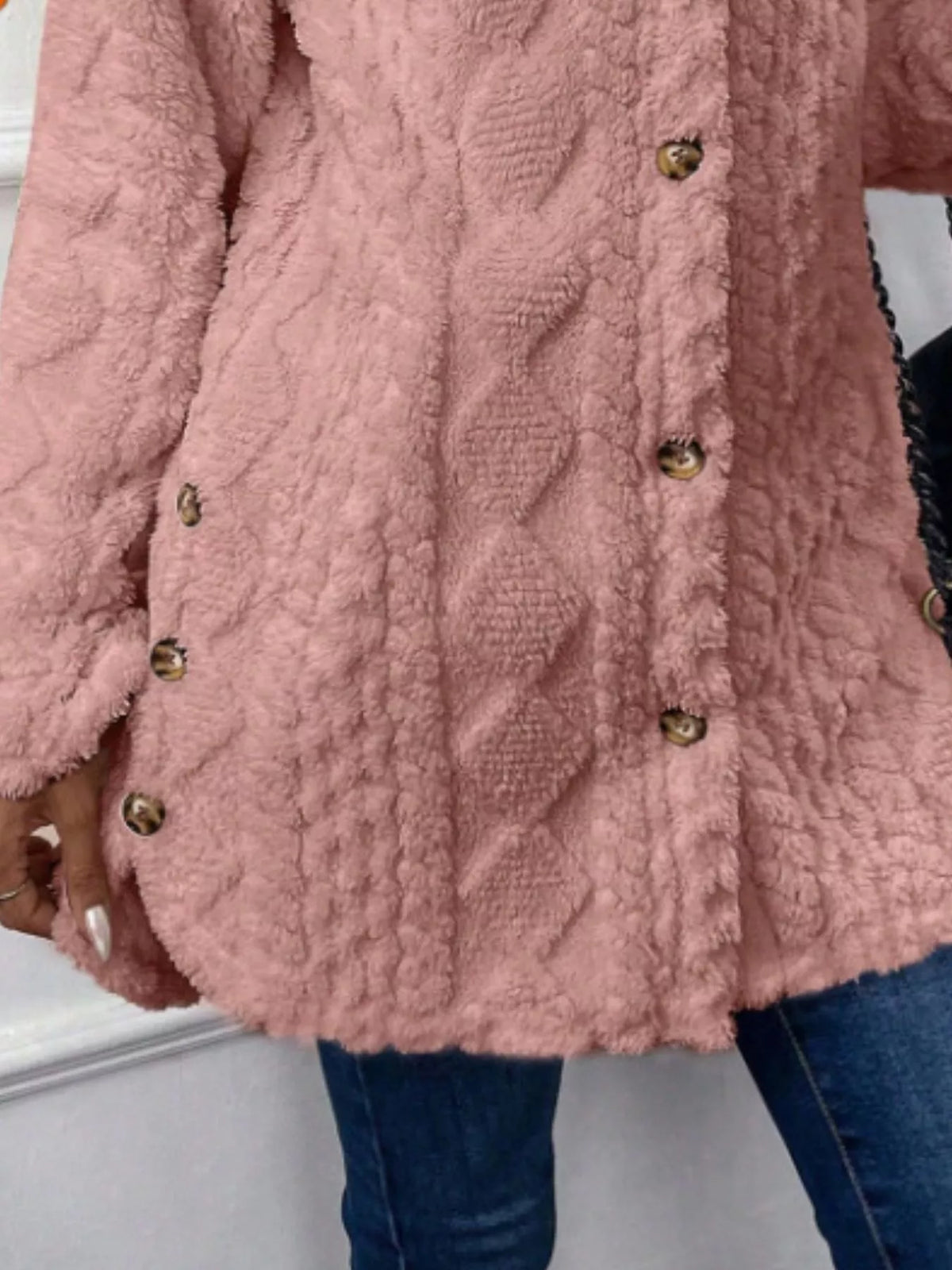Full Size Button-down Hooded Outerwear Plus (31)