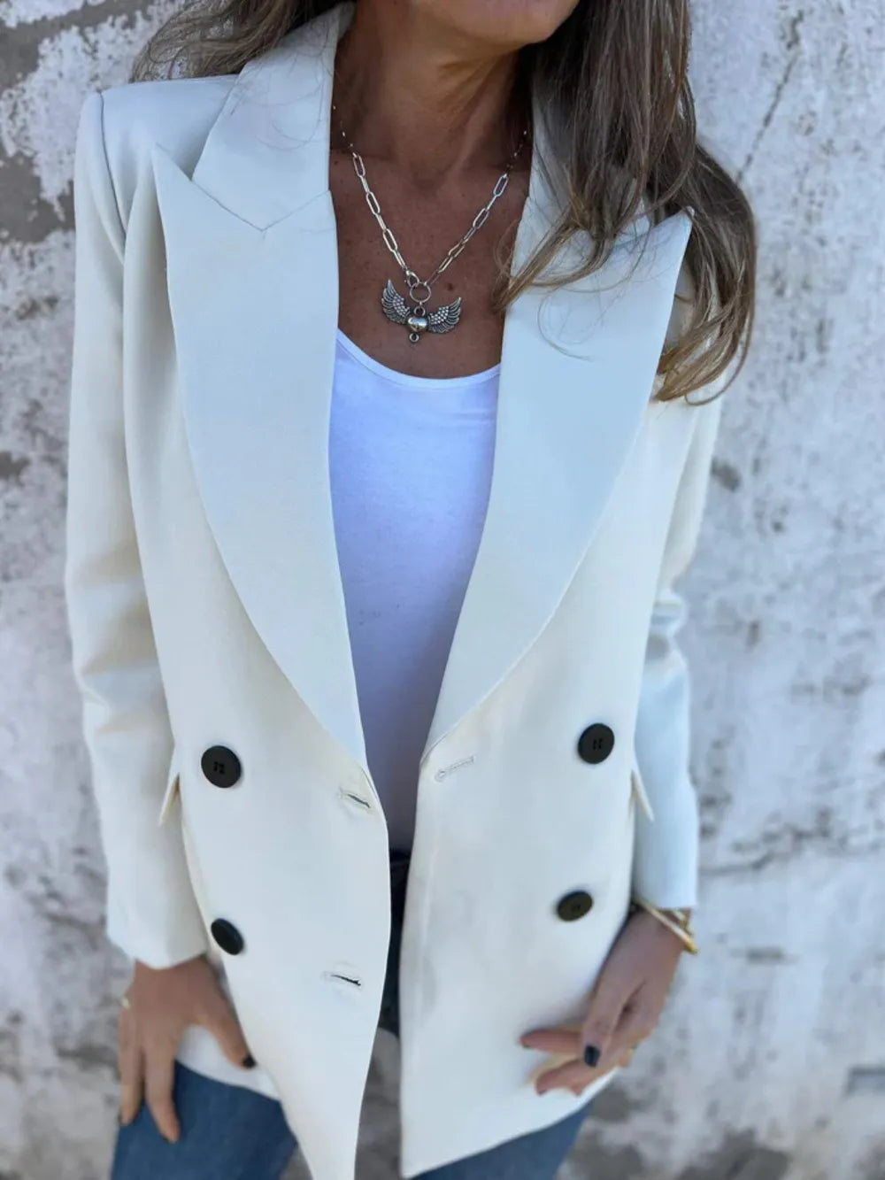 Full Size Collared Neck Long Sleeve Blazer (2)
