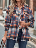 Plaid Button-down Long Sleeve Shirt (2)