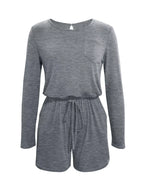 Long Sleeve Drawstring Romper (14)