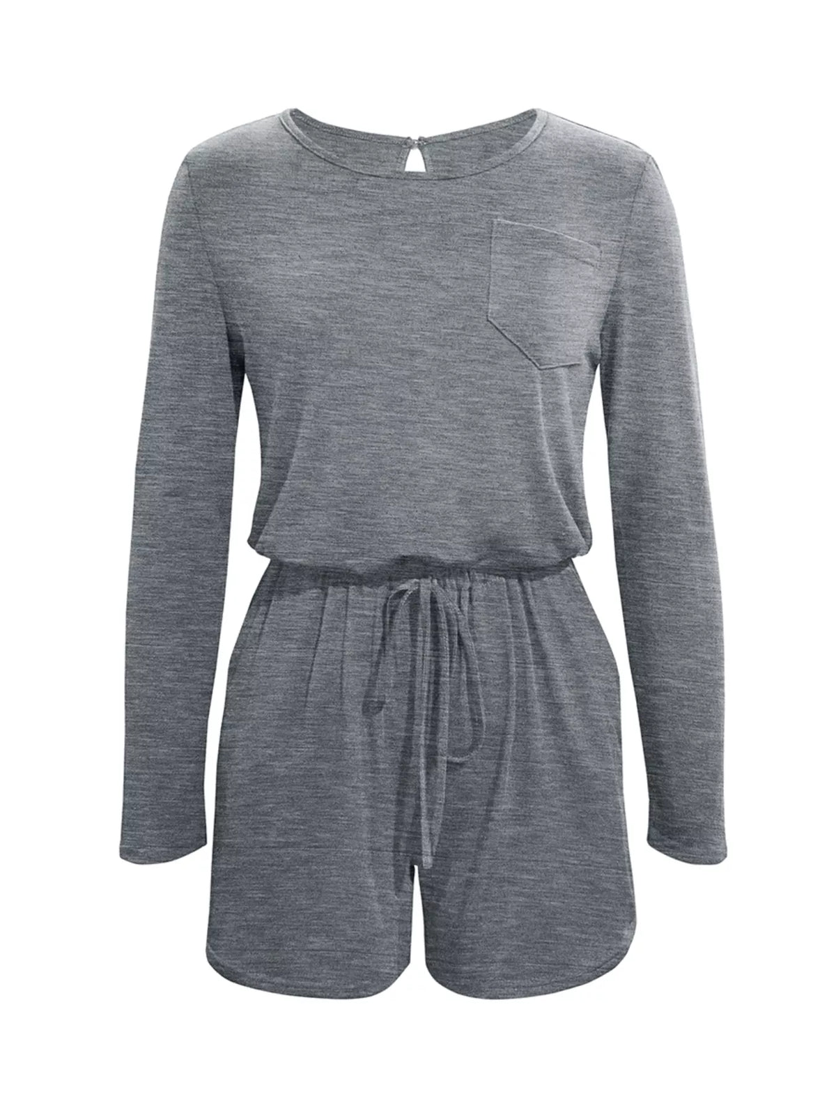 Long Sleeve Drawstring Romper (14)