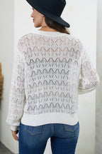 Openwork V-neck Cardigan (4)