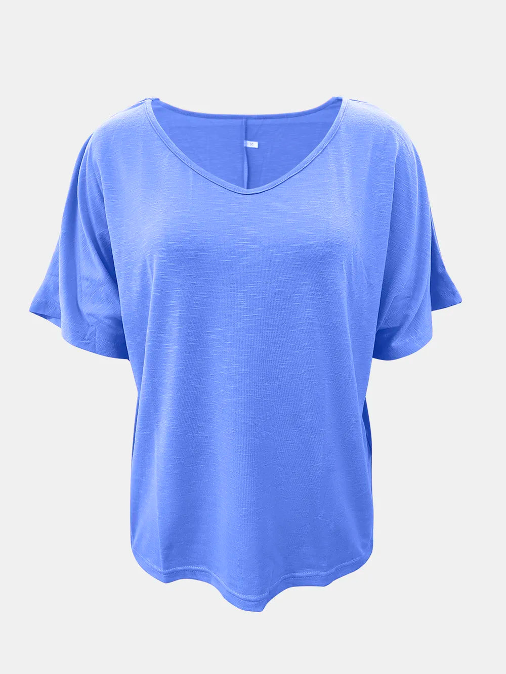 Full Size Scoop Neck Short Sleeve T-shirt (15)