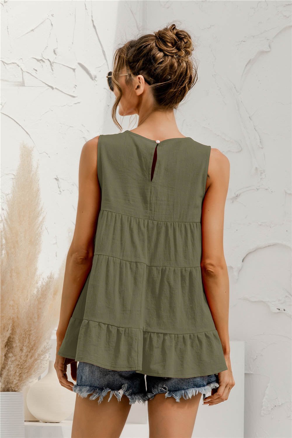 Round Neck Tiered Tank (9)