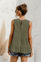 Round Neck Tiered Tank (9)