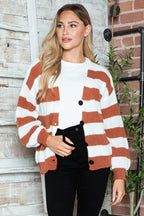 Striped Button Up Long Sleeve Sweater (3)