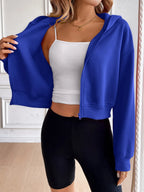 Zip Up Dropped Shoulder Hooded Jacket (10)