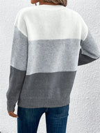 Block Drop Shoulder Long Sleeve Sweater (17)