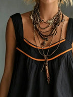 Full Size Sleeveless Tiered Mini Dress Plus (2)
