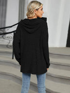 Half Button Long Sleeve Hooded Top (18)
