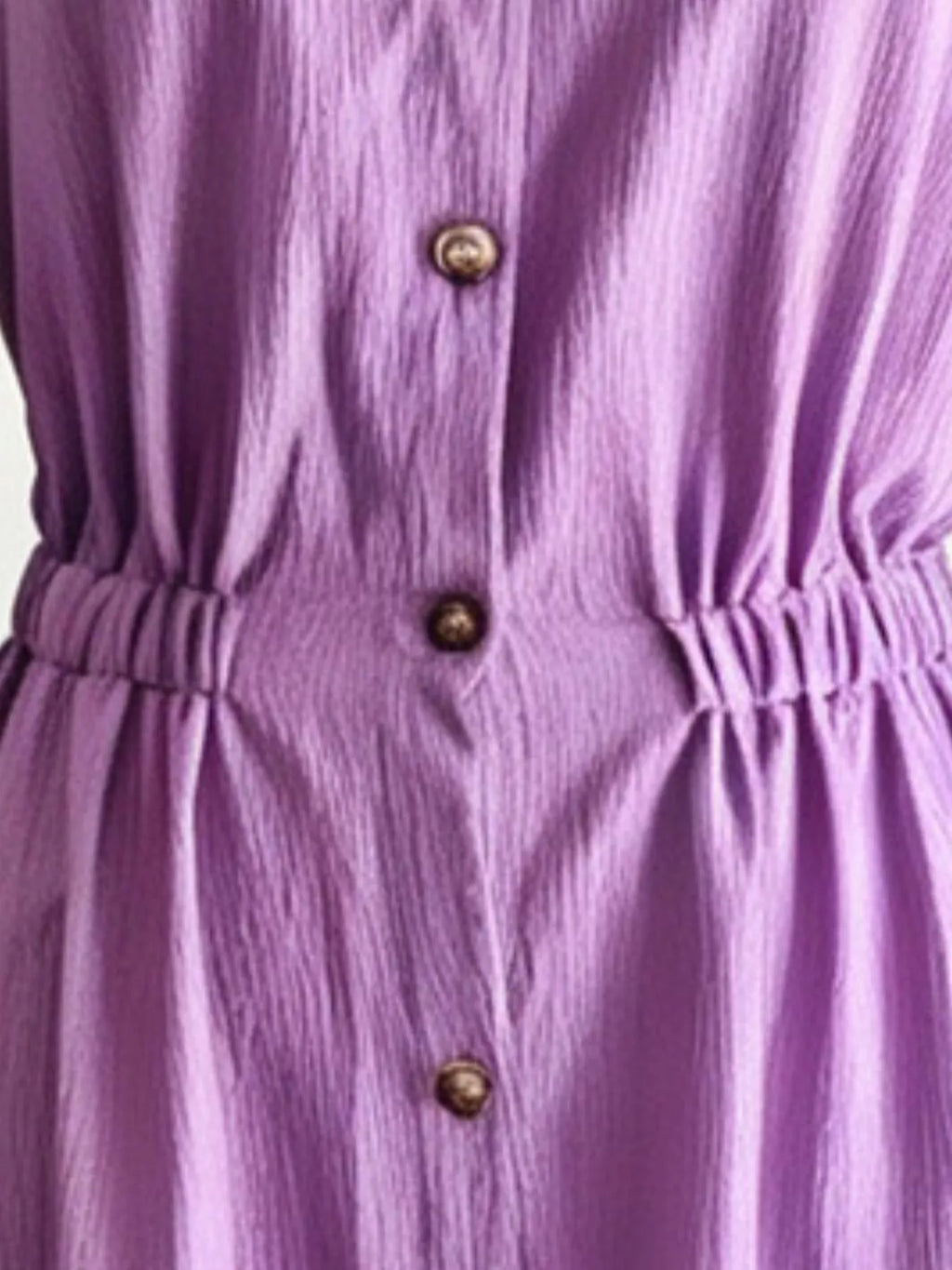 Full Size Textured Button Down Long Sleeve Maxi Dress Plus (12)