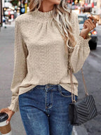 Eyelet Long Sleeve Blouse (13)