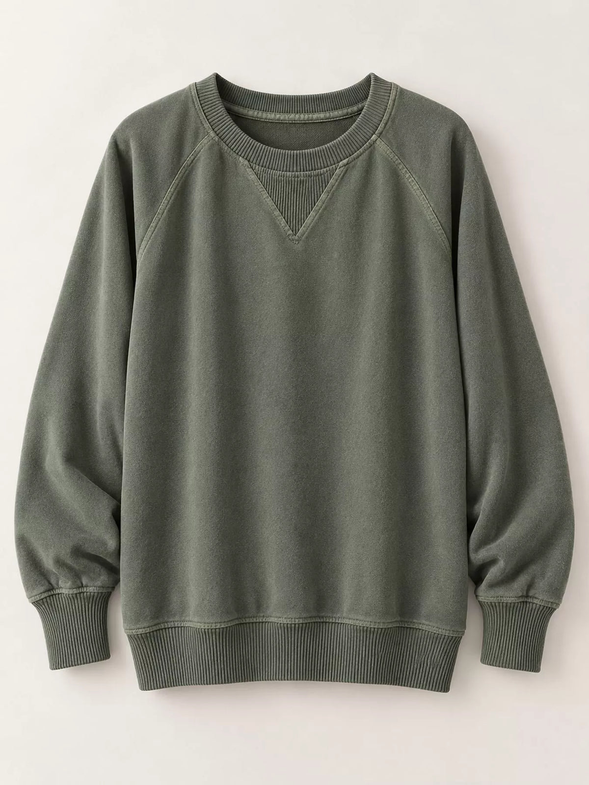 Crew Neck Raglan Sleeve Sweatshirt (9)