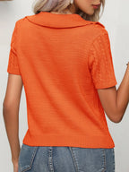 Cable Knit Short Sleeve Top (8)