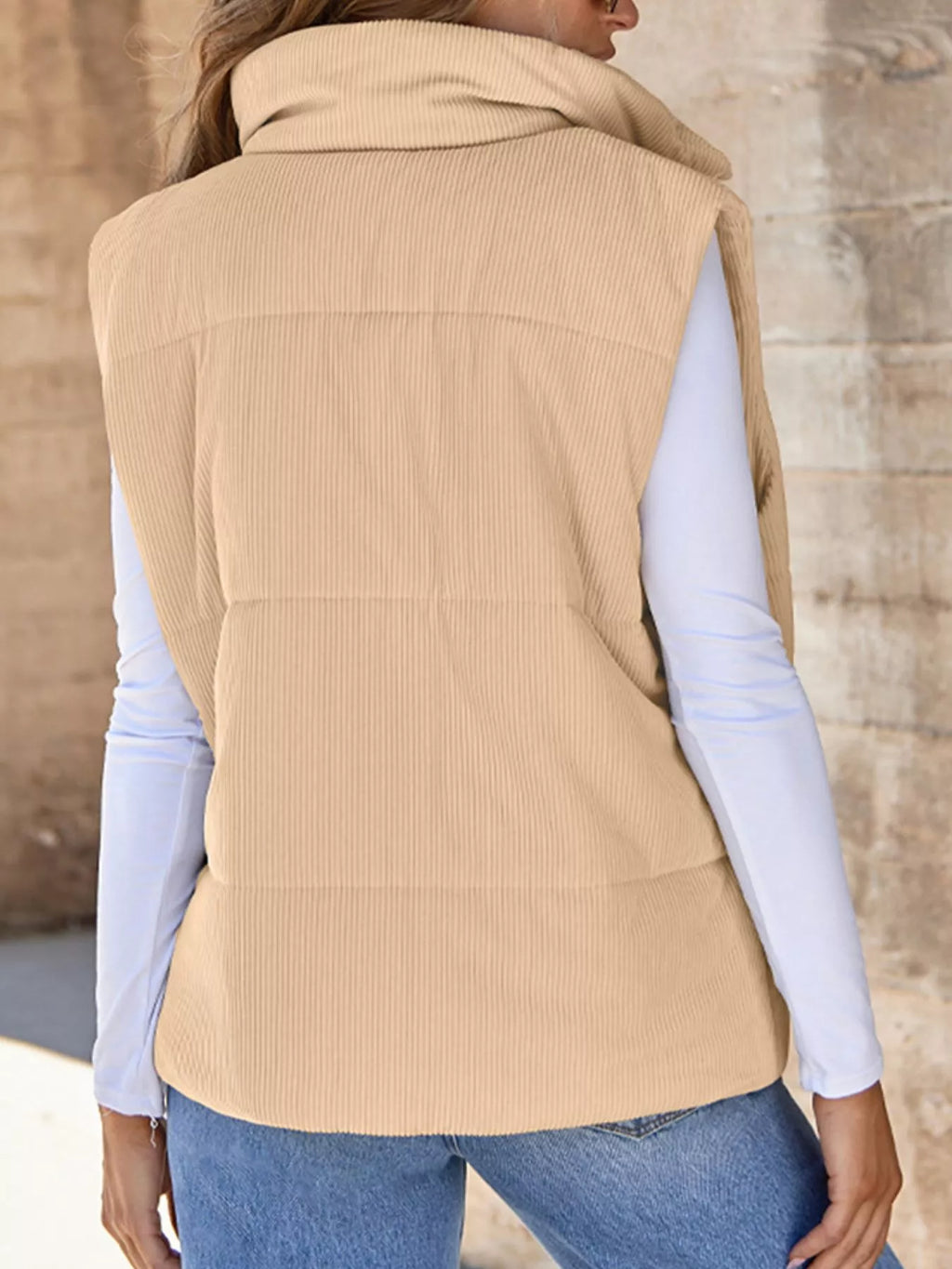 Corduroy Zip Up Vest Coat (24)
