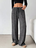 Striped Wide Leg Drawstring Pants (34)
