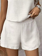 Round Neck Tank Top Shorts Set (3)