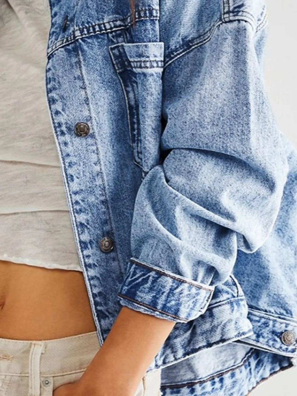 Pocketed Button Up Denim Jacket (12)