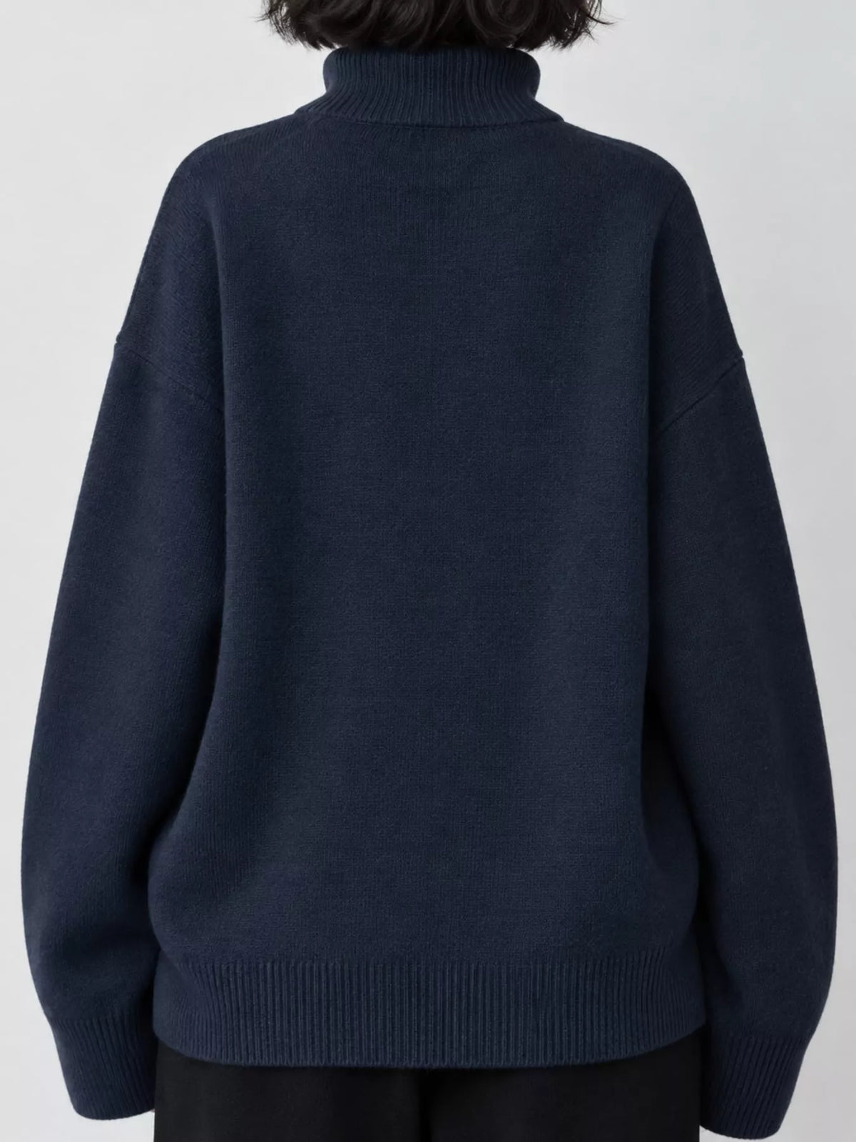 Turtleneck Dropped Shoulder Sweater (42)