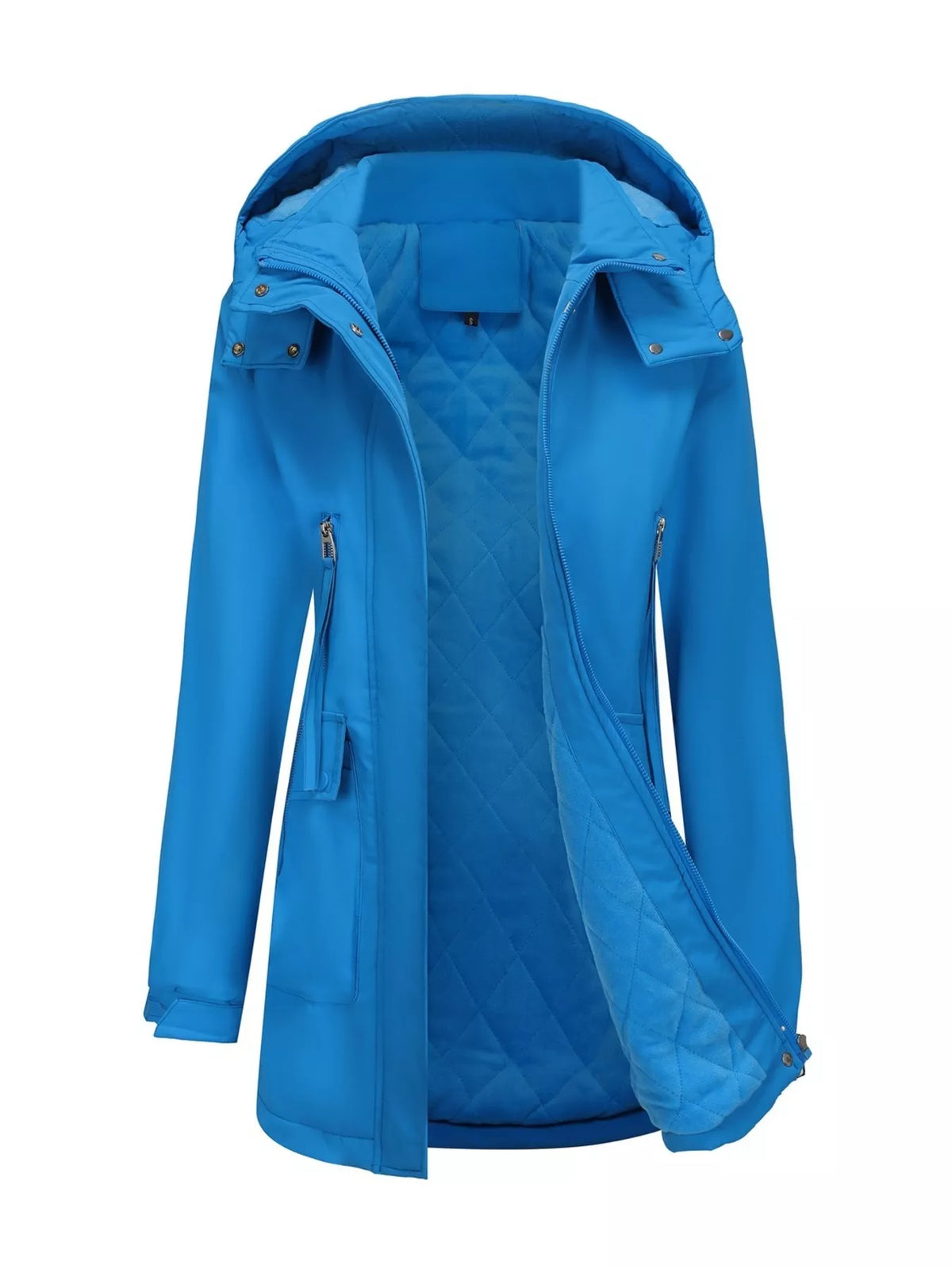 Full Size Zip Up Hooded Parka Outerwear Plus (21)