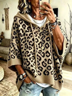 Drawstring Leopard Hooded Sweater (2)