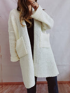 Open Front Long Sleeve Cardigan Pockets (14)