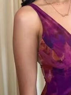 V-neck Sleeveless Floral Print Layered Ruffle Maxi Dress (6)