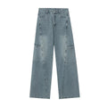 Summer Mid-waist Wide-leg Straight Jeans variant CJNZ244076401AZ|CJNZ244076402BY|CJNZ244076403CX|CJNZ244076404DW