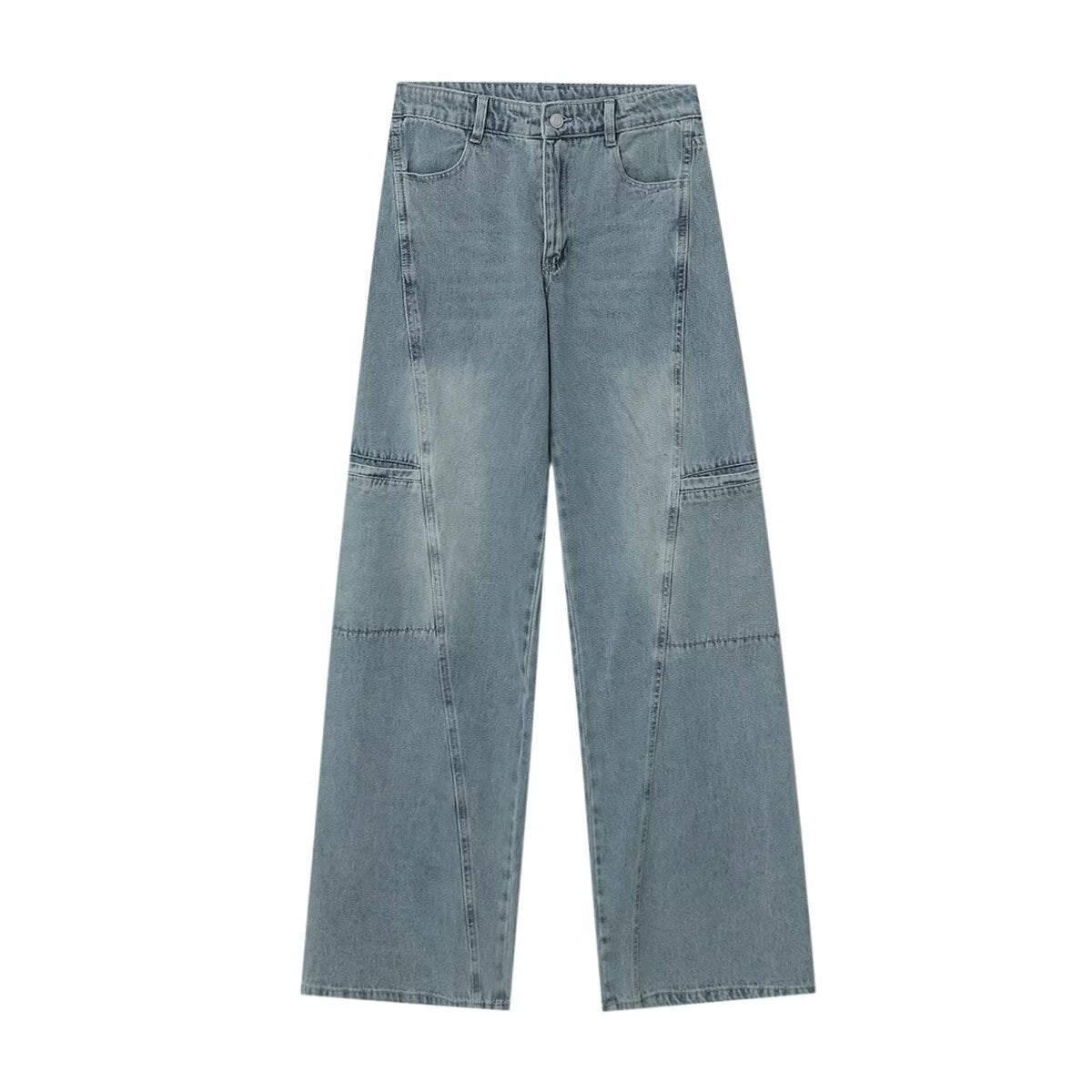 Summer Mid-waist Wide-leg Straight Jeans variant CJNZ244076401AZ|CJNZ244076402BY|CJNZ244076403CX|CJNZ244076404DW