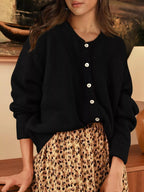 Button-down Dropped Shoulder Cardigan (8)