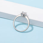 Round Bag 0.5 Carat 925 Sterling Silver Moissanite Ring photo 4