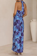Floral Print Halter Neck Maxi Dress (27)