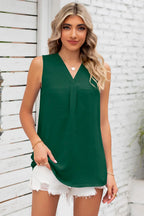 Texture V-neck Sleeveless Top (22)