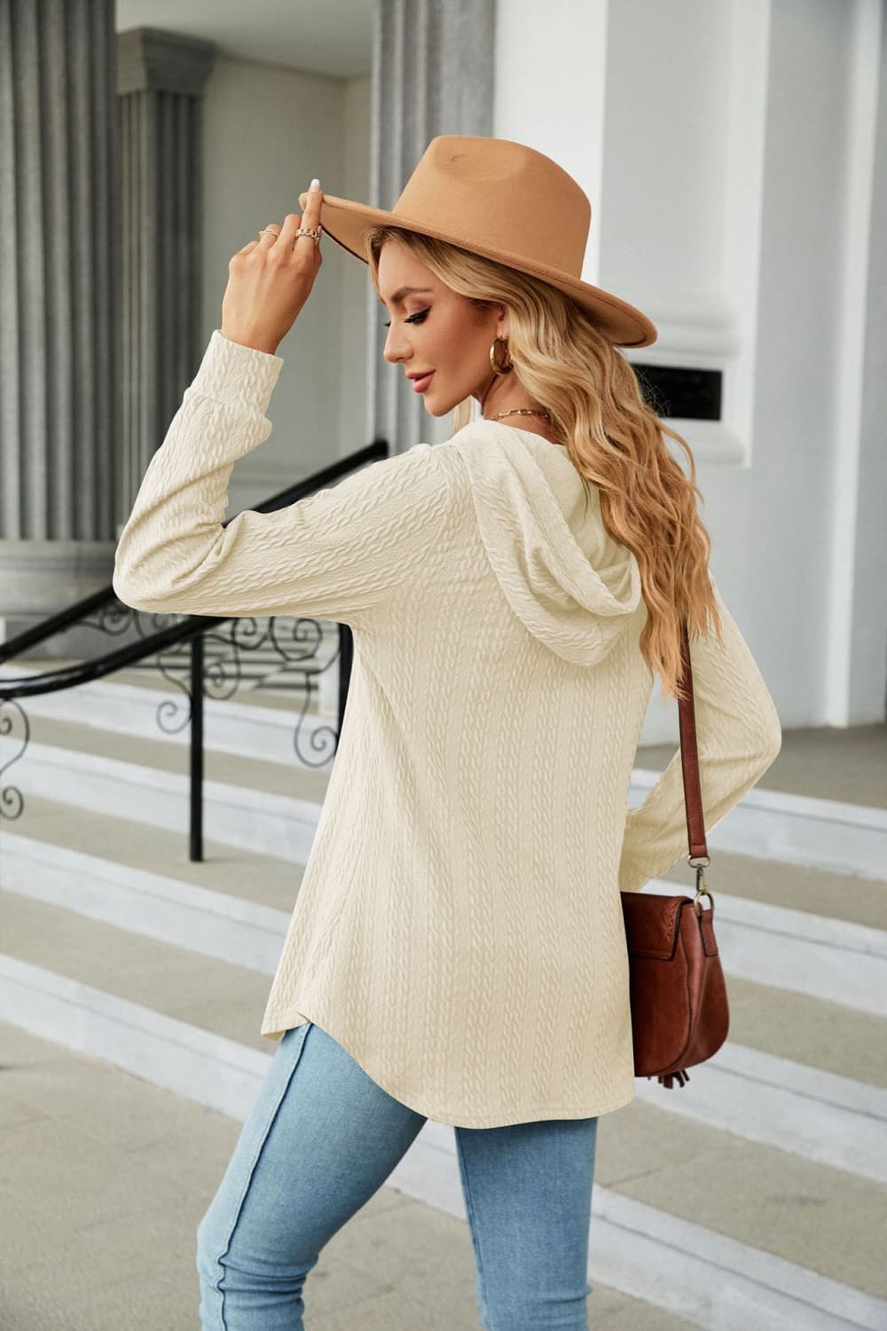 Long Sleeve Hooded Blouse (6)