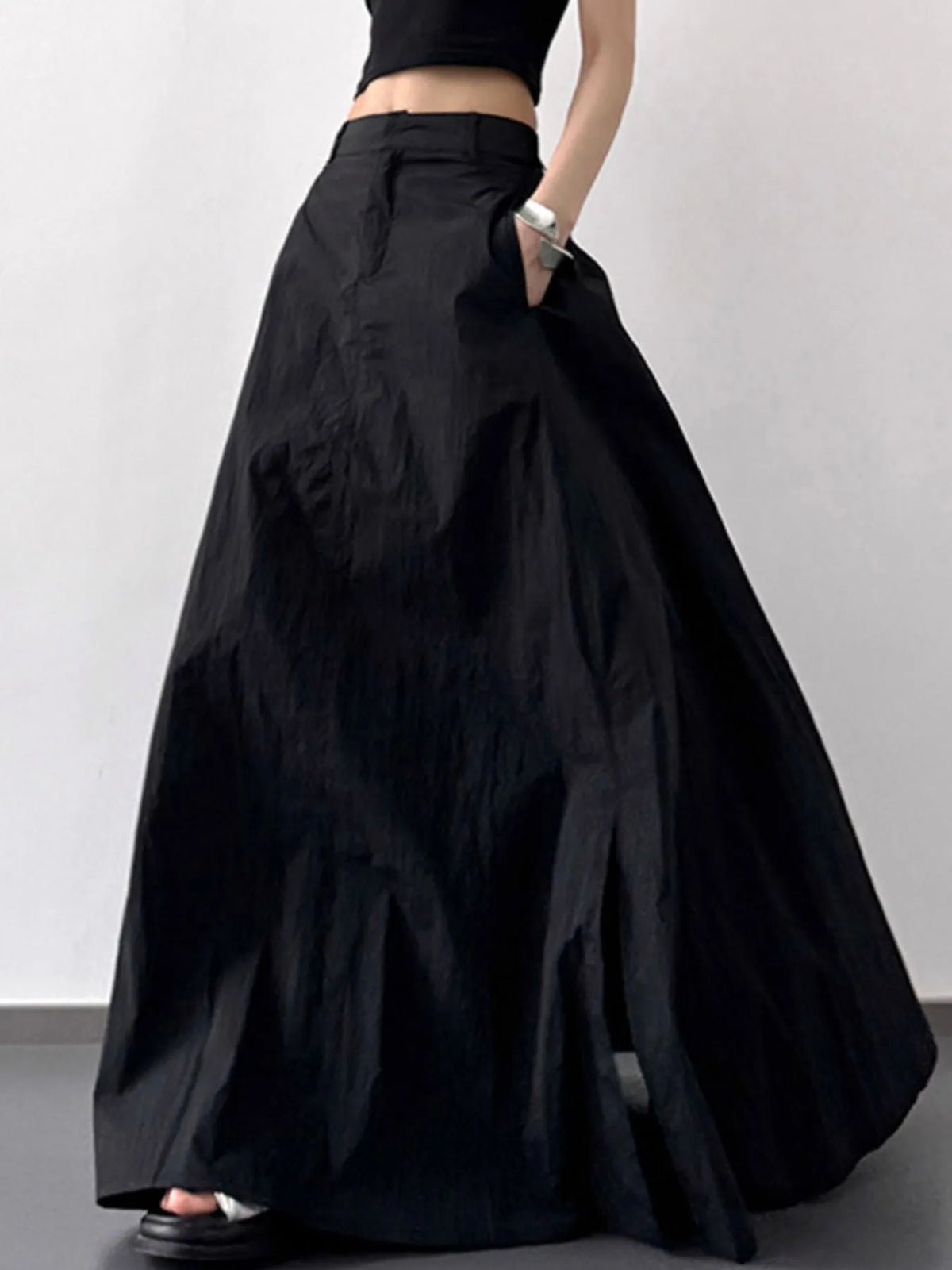 High Waist Slit Maxi Skirt (7)
