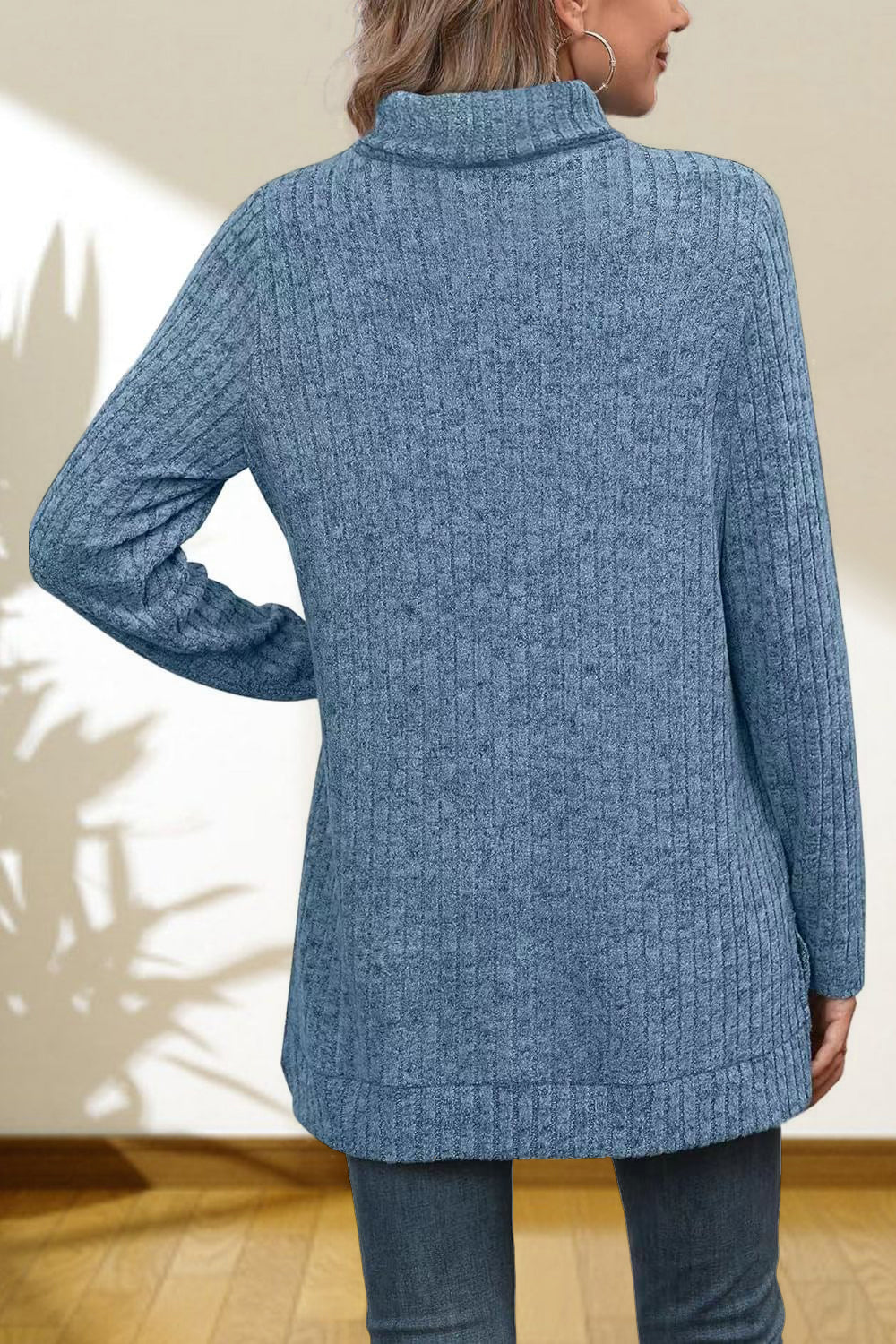Turtleneck High Low Top (20)