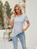 Round Neck Short Sleeve T-shirt (5)