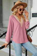 V-neck Long Sleeve Blouse (20)