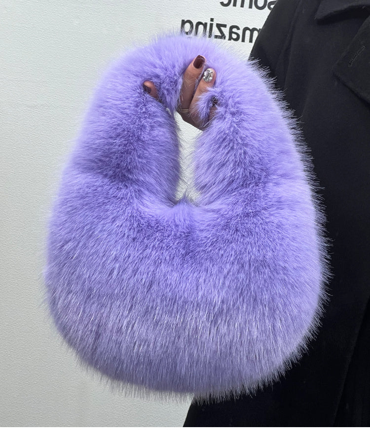 Portable Fur Bag Fall Winter Popular photo 19