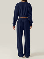 Crisscross Round Neck Top Drawstring Pants Set (6)