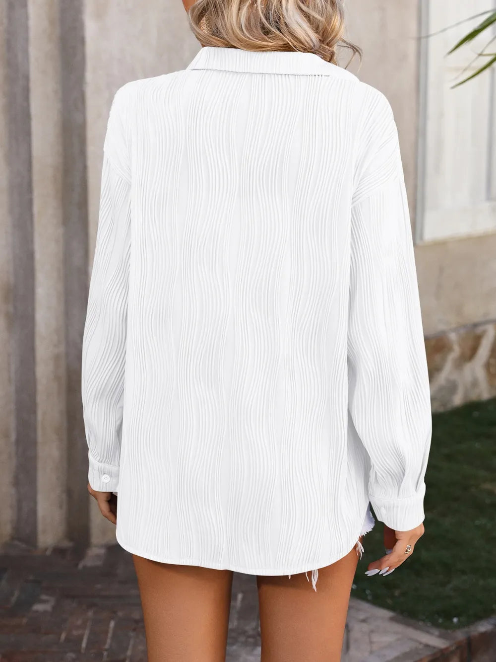 Button Up Dropped Shoulder Shirt (30)