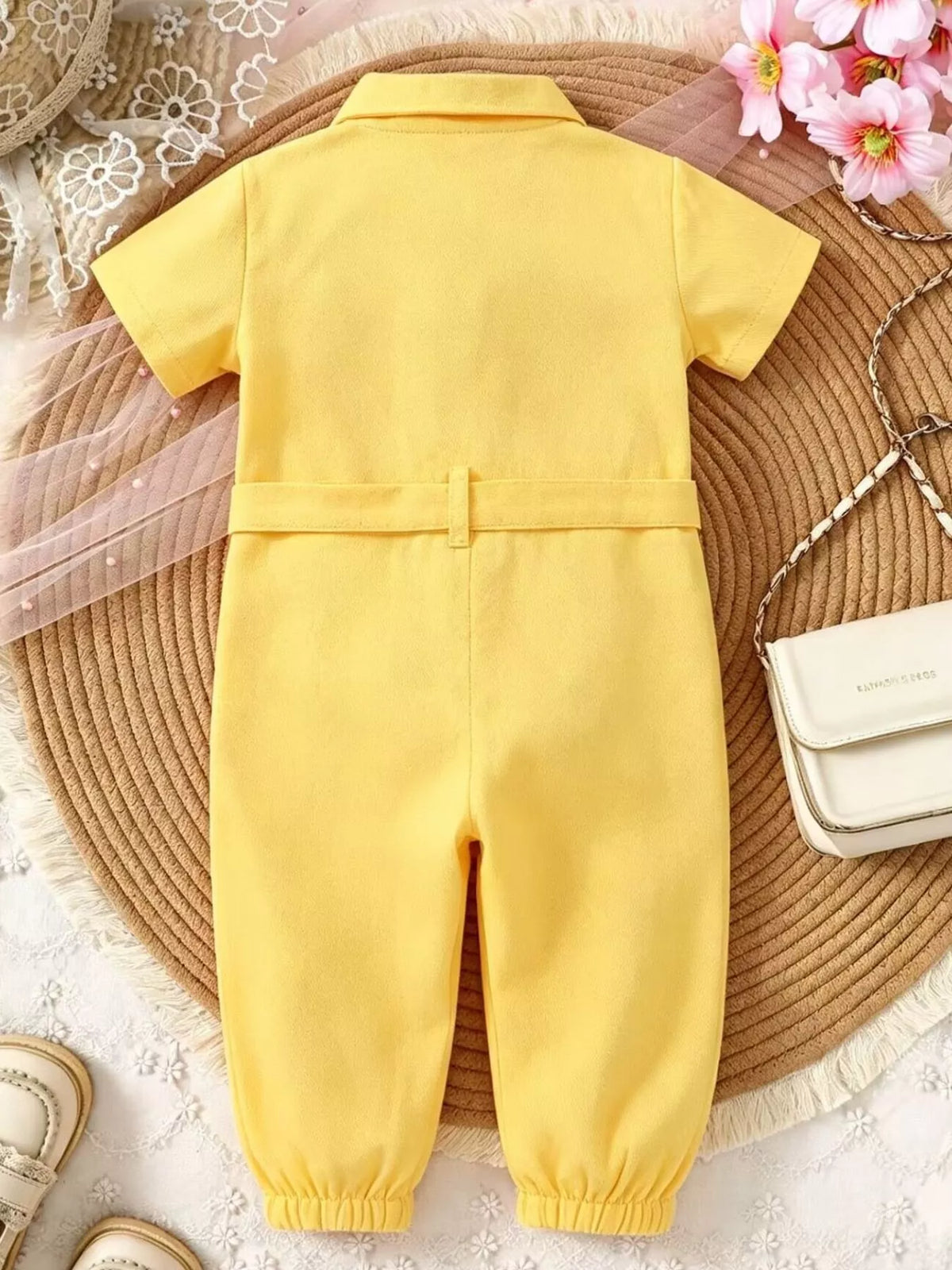 Children's Short Sleeve Belt Jumpsuit (14)